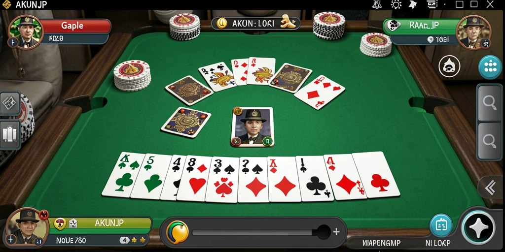 Gameplay menarik AKUNJP dengan tampilan gaple yang menawan.