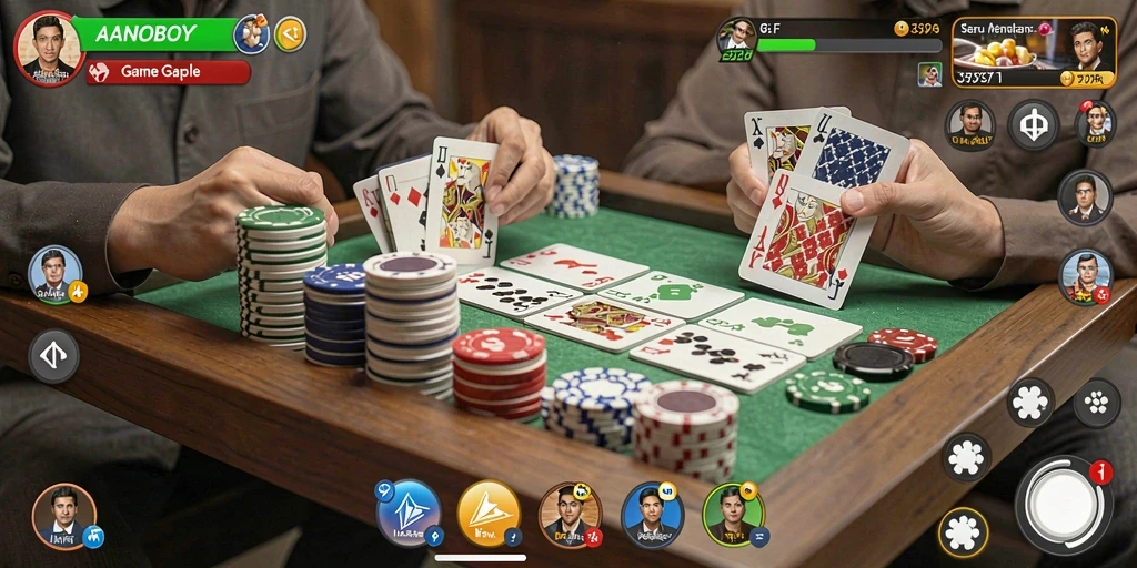 Gameplay Gaple yang menegangkan dan seru di ANOBOY.