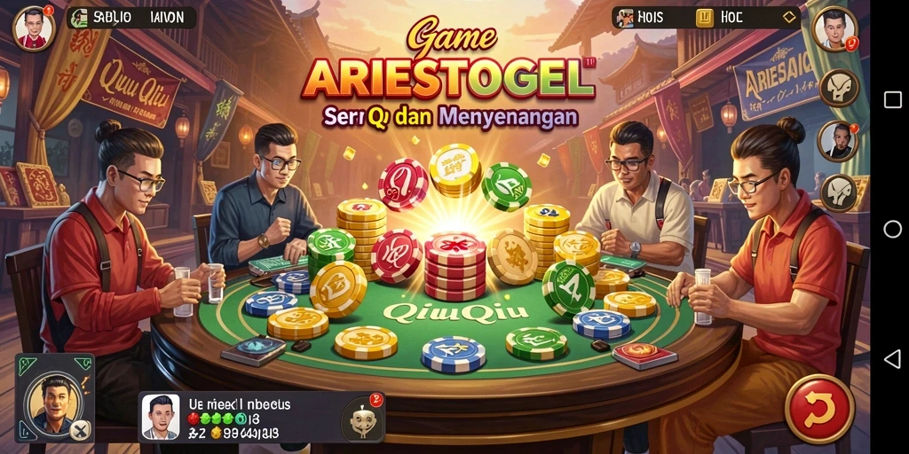 Tampilan gameplay ARIESTOGEL yang seru dan interaktif di QiuQiu.