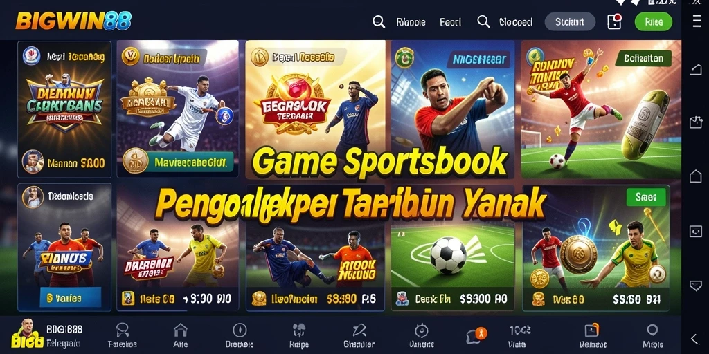 Tampilan menarik dari gameplay Sportsbook BIGWIN88 yang seru.