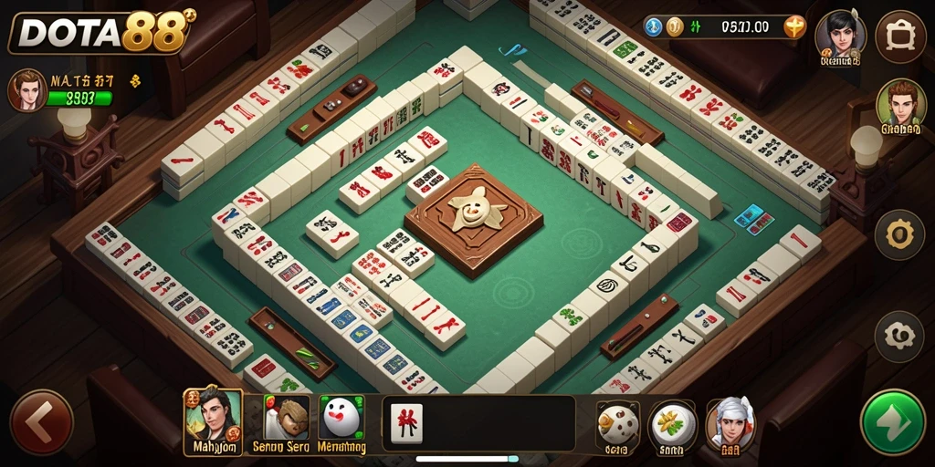 Tampilan permainan Mahjong yang menarik dan seru dalam DOTA88.