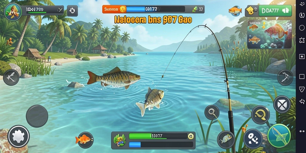 Screenshot gameplay IDA777 dengan aksi memancing yang menarik.