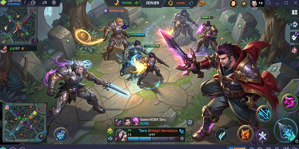 Gameplay seru IDN89 dengan karakter yang beragam.