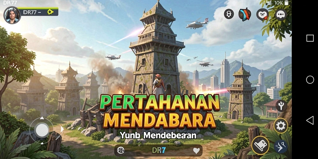 Tampilan gameplay menarik dari IDR77 dalam genre Tower Defense.