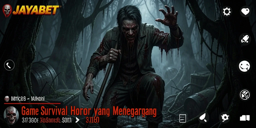 Tampilan gameplay JAYABET yang menegangkan dan mencekam.