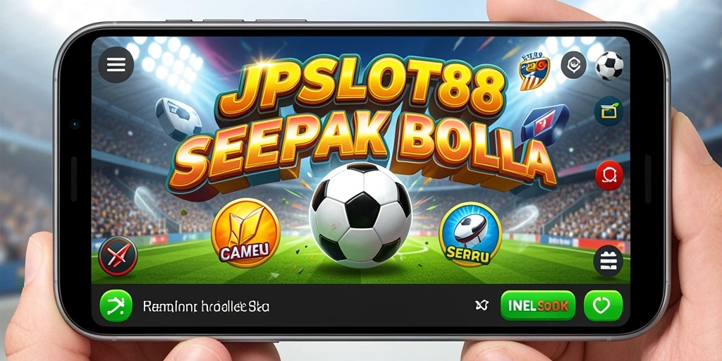 Tampilan menarik dari permainan slot bertema sepak bola.