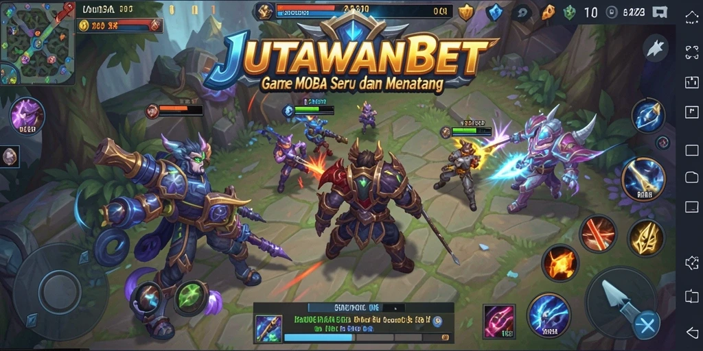 Gameplay intens dengan strategi tim di JUTAWANBET.