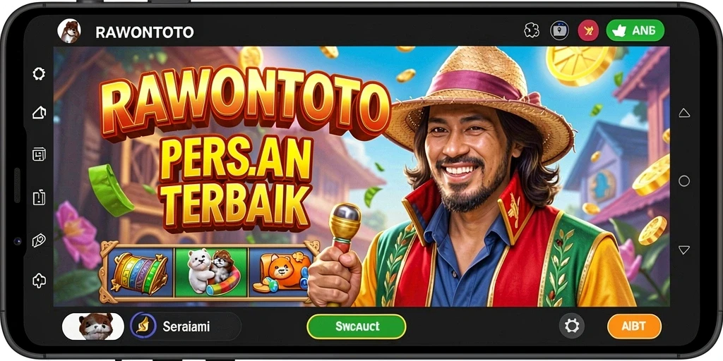 Screenshot utama RAWONTOTO menampilkan gameplay slot yang mendebarkan.