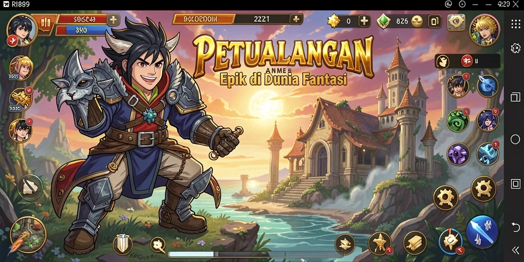 Tampilan permainan RI889 yang penuh aksi dan warna dari dunia Anime.