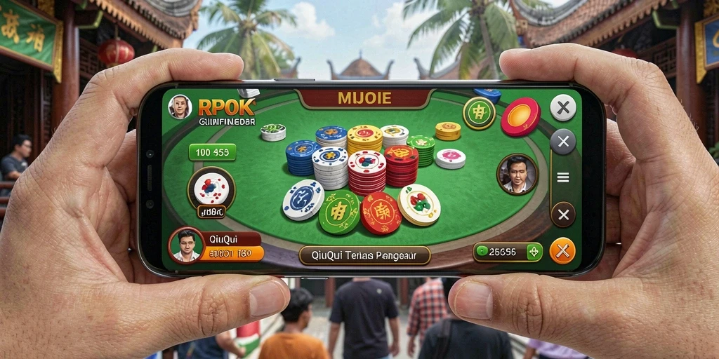 Tampilan gameplay seru dari RPOK, game QiuQiu yang menegangkan.