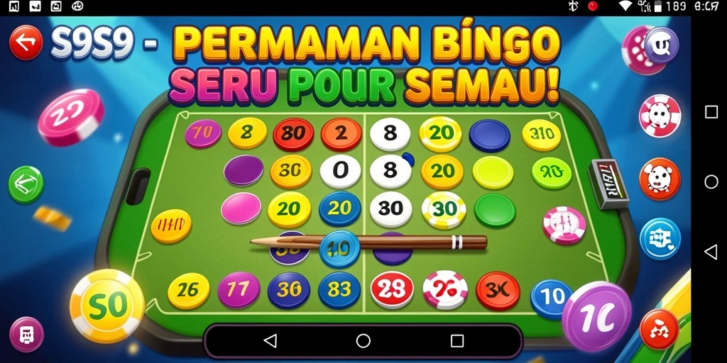Tampilan gameplay seru di S9S9 saat bermain Bingo.