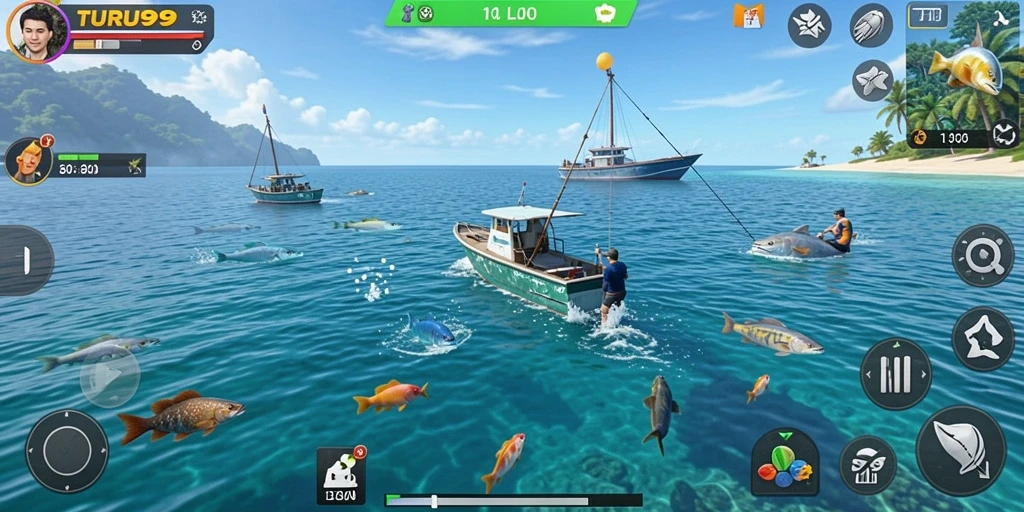 Tampilan gameplay TURU99 dengan grafis memancing yang menakjubkan.
