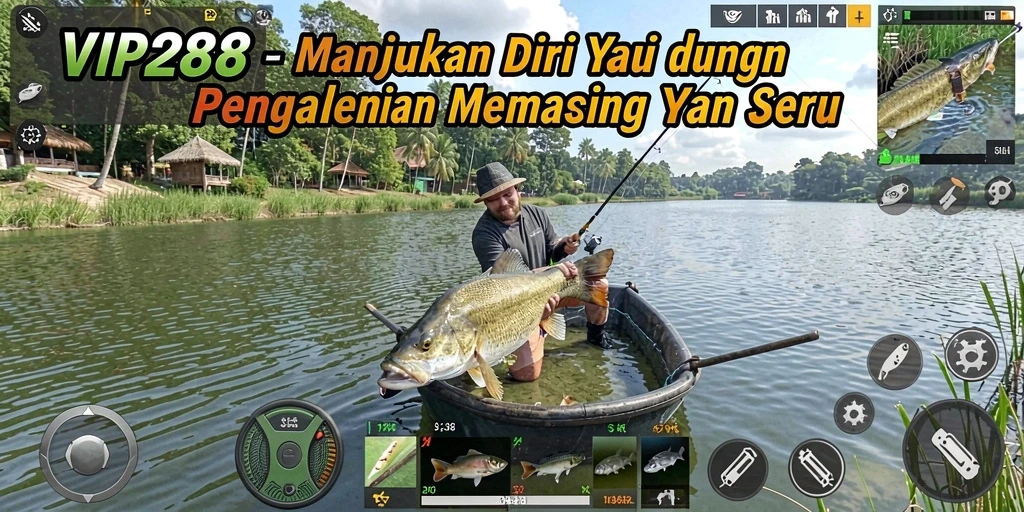 Screenshot VIP288 menunjukkan serunya pengalaman memancing dengan grafis yang menawan.